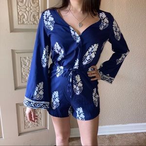 Elegant blue romper
